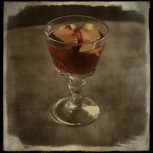 Burnt Brandy And Peach vintage cocktail recipe