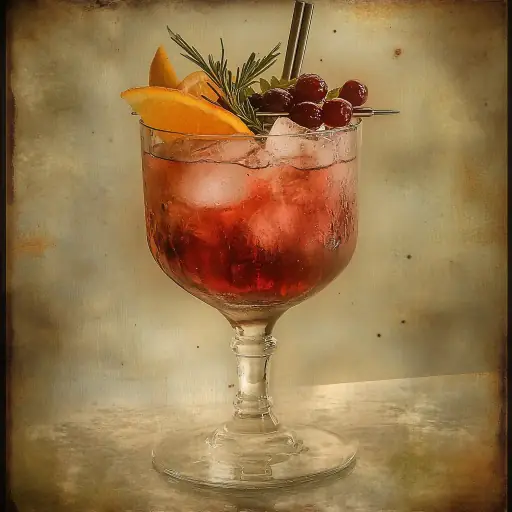 California Wine Cobbler vintage cocktail recipe
