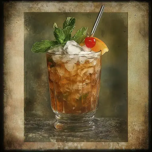 Rum Julep vintage cocktail recipe