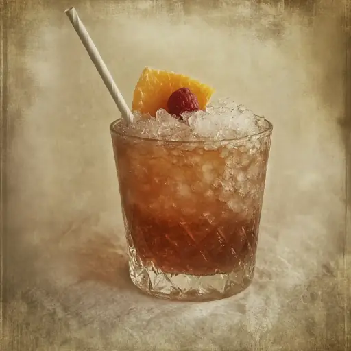 Whiskey Cobbler vintage cocktail recipe