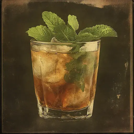 Whiskey Smash vintage cocktail recipe