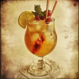 Curacao Punch vintage drink recipe