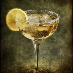 Gin Crusta vintage drink recipe