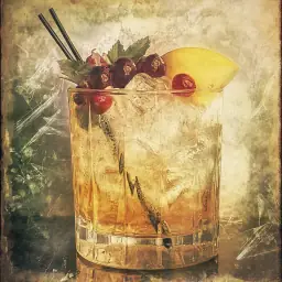 Gin Fix vintage drink recipe