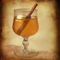 Hot Spiced Rum vintage drink recipe