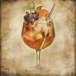 Rhine Wine Cobbler vintage drink recipe