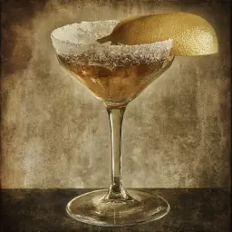 Whiskey Crusta vintage drink recipe
